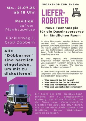 Workshop zum Thema Lieferroboter