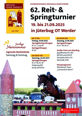 Plakat - 62. Reit- und Springturnier (Bild vergr&ouml;&szlig;ern)