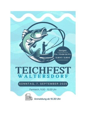 Veranstaltung: Teichfest Waltersdorf So 07.​09.​2025