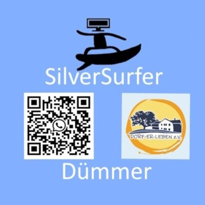 Logo der SilverSurfer mit QR-Code