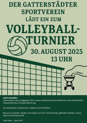 Plakat Volleyballturnier Gatterstädt