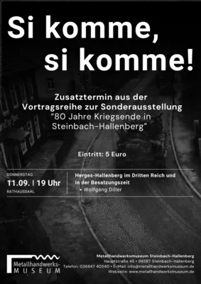 Veranstaltung: Vortrag "Herges-Hallenberg im Dritten Reich und in der Besatzungszeit" von Wolfgang Diller Do 11.​09.​2025