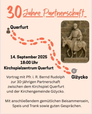 Plakat Vortrag 30 Jahre Partnerschaft