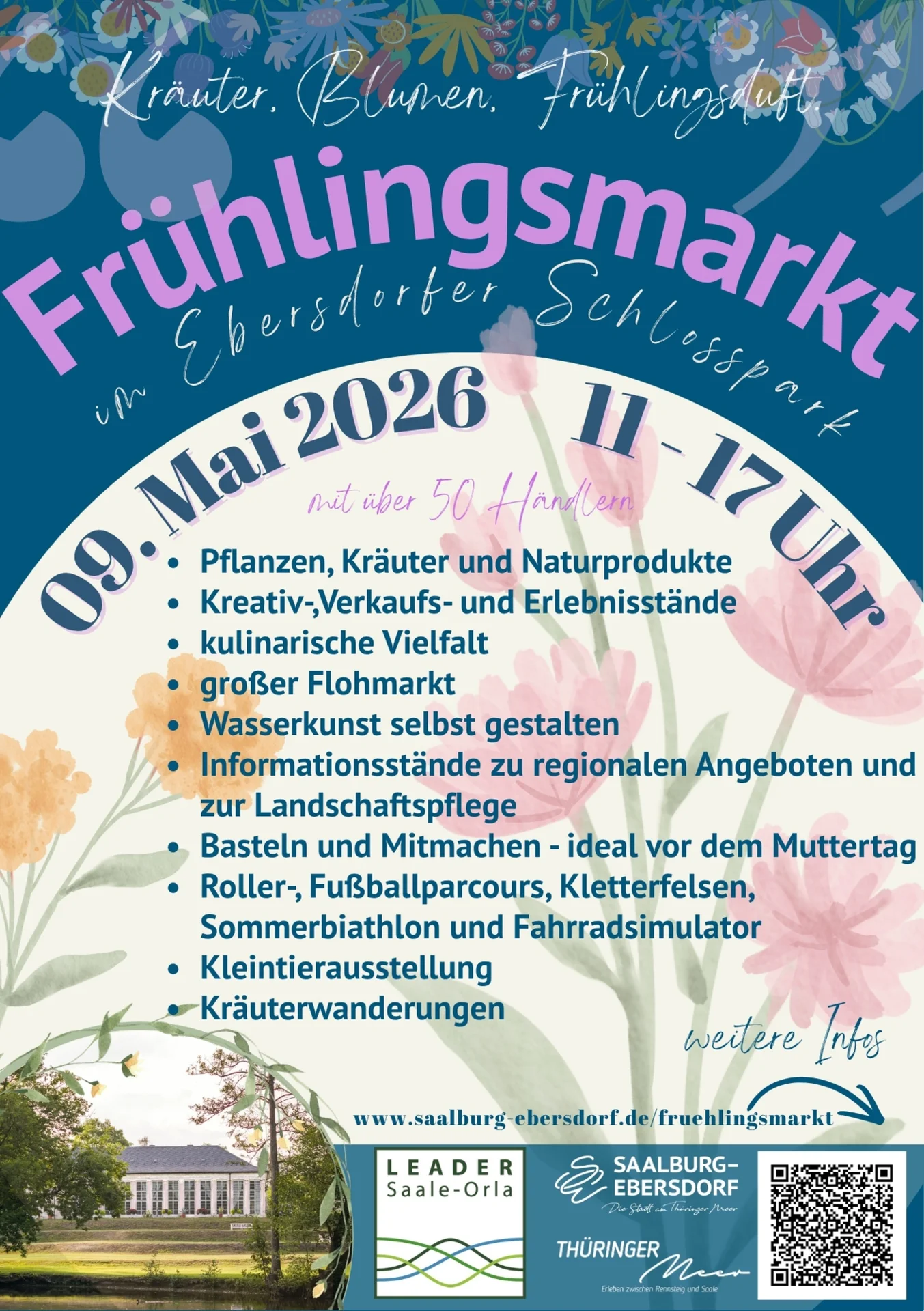 Plakat zum Frühlingsmarkt in Ebersdorf