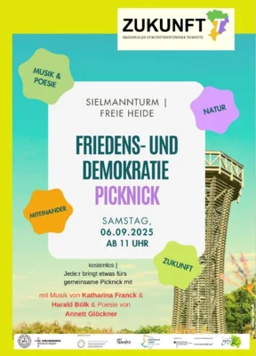 Plakat zur Veranstaltung mit den Veranstaltungsdetails und dem Sielmann-Turm im Hintergrund (Bild vergr&ouml;&szlig;ern)