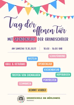 Plakat zum Tag der offenen Tür (Bild vergr&ouml;&szlig;ern)