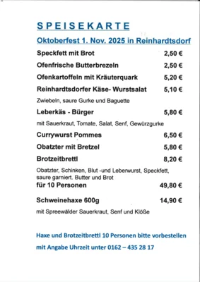 Speisekarte