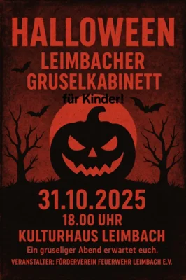 Plakat zum Halloween Leimbacher Gruselkabinett