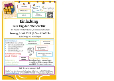 Veranstaltung: Tag der offenen T&uuml;r - BvL Schule Sa 31.​01.​2026