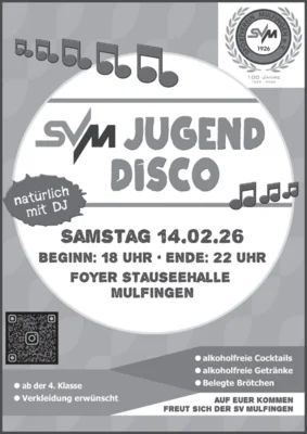 Veranstaltung: SVM Jugendfasching Sa 14.​02.​2026