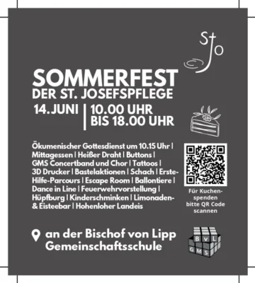 Veranstaltung: Sommerfest der St. Josefspflege + &Ouml;kumenischer Gottesdienst So 14.​06.​2026