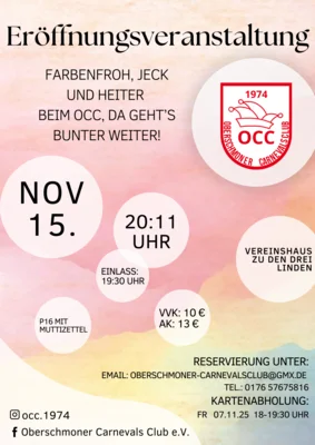Plakat Eröffnungsveranstaltung OCC