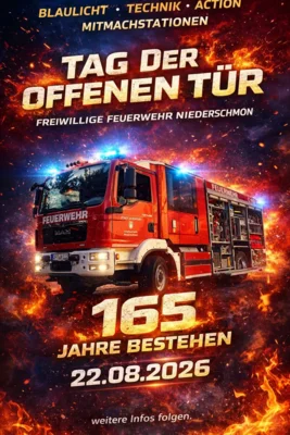 165 Jahre FEuerwehr Niederschmon - Tag der offenen Tür am 22. August