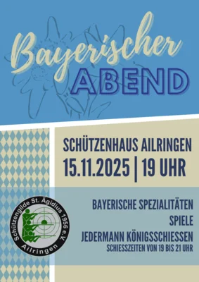 Veranstaltung: Bayerischer Abend Sa 15.​11.​2025