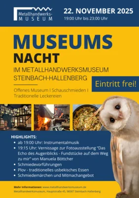 Veranstaltung: Museumsnacht 2026 Sa 22.​11.​2025