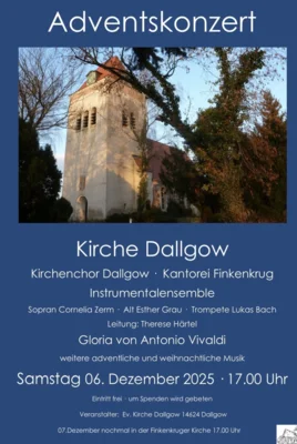 Veranstaltung: Adventskonzert Kirche Dallgow Sa 06.​12.​2025
