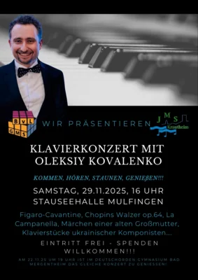 Veranstaltung: Klavierkonzert mit Oleksiy Kovalenko Sa 29.​11.​2025