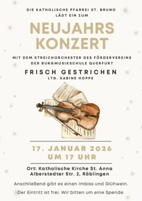 Neujahrskonzert am 17. Januar um 17 Uhr in Röblingen am See