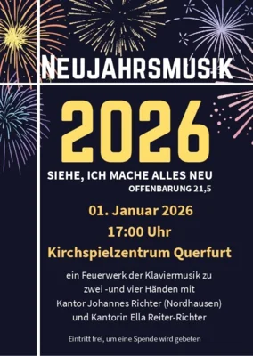 Neujahrsmusik am Neujahrstag um 17 Uhr im Kirchspielzentrum