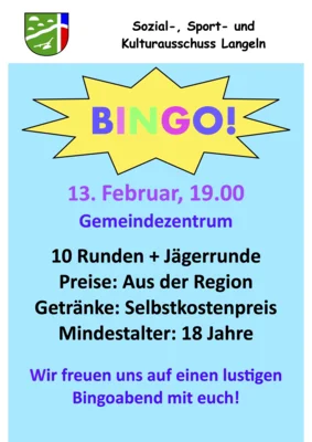 Veranstaltung: Bingo Abend Fr 13.​02.​2026