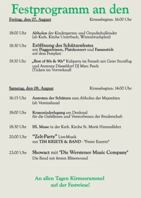 Festprogramm Freitag-Samstag (Bild vergr&ouml;&szlig;ern)