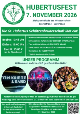 Die Schützenbruderschaft lädt zum Hubertusfest ein! (Bild vergr&ouml;&szlig;ern)