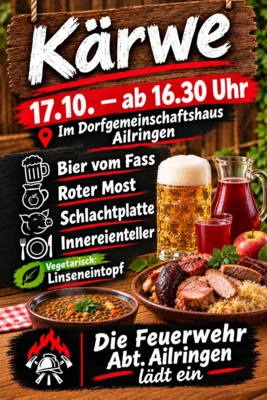 Veranstaltung: Feuerwehr K&auml;rwe Sa 17.​10.​2026
