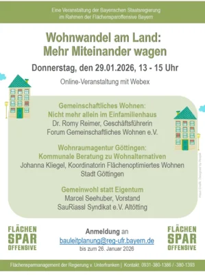 Programm, Foto: Bayerische Staatsregierung, Flächensparmanagement der Regierung v. Unterfranken
