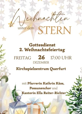 Gottesdienst am 2. Weihnachtsfeiertag um 17 Uhr im Kirchspielzentrum