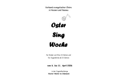 Flyer Ostersingwoche