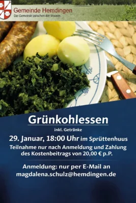 Veranstaltung: Gr&uuml;nkohlessen im Spr&uuml;ttenhuus Do 29.​01.​2026