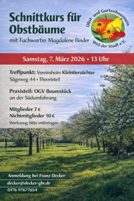 Flyer Schnittkurs Obstbäume