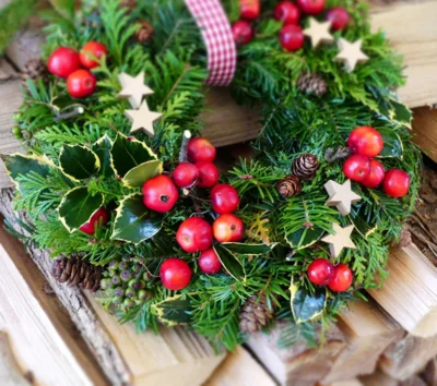Winterlicher Kranz, Bild von Silviarita auf Pixabay