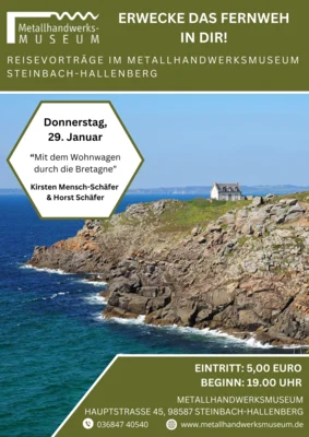 Veranstaltung: Reisevortrag "Mit dem Wohnwagen durch die Bretagne" Do 29.​01.​2026