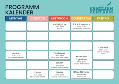 Wochenplan Familienzentrum Rehfelde (Bild vergr&ouml;&szlig;ern)
