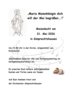 Veranstaltung: Maiandacht So 31.​05.​2026