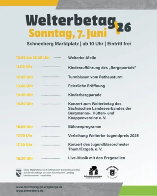 Programm Welterbetag auf dem Schneeberger Marktplatz (Bild vergr&ouml;&szlig;ern)