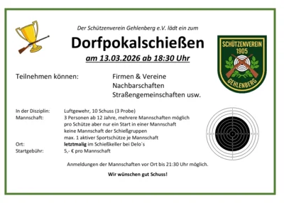 Veranstaltung: Dorfpokalschie&szlig;en Fr 13.​03.​2026