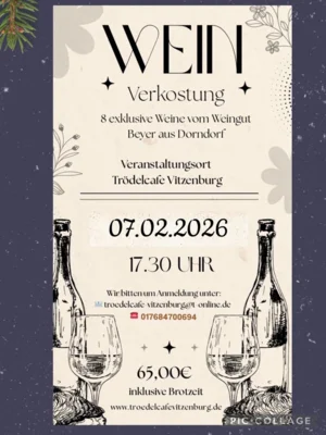 Weinverkostung im Trödelcafe Vitzenburg