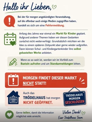 Kreativmarkt fällt aus (Bild vergr&ouml;&szlig;ern)