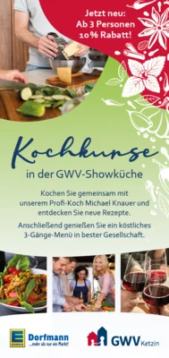 Kochkurse Flyer Vorderseite