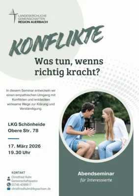 Veranstaltung: Themen unserer Zeit: Konflikte - Was tun, wenns richtig kracht? Di 17.​03.​2026