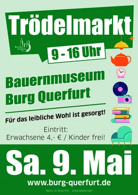 Trödelmarkt auf Burg Querfurt am 9. Mai