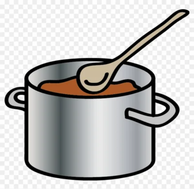 Clip mit Kochtopf als Symbol für gemeinsames Kochen
