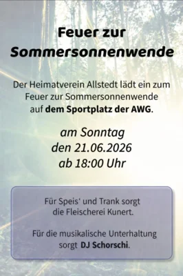 Sommersonnenwendfeuer AWG-Sportplatz