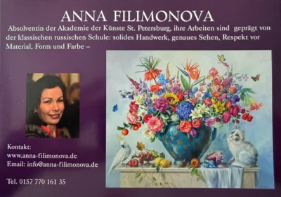 Veranstaltung: Kunstausstellung der Malschule Anna Filimonova 13.02. – 10.04.2026