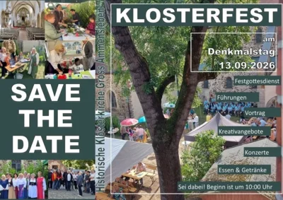 Veranstaltung: Tag des offenen Denkmals / Klosterfest So 13.​09.​2026