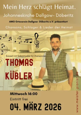 Veranstaltung: Konzert mit Thomas K&uuml;bler - Mein Herz schl&auml;gt Heimat Mi 04.​03.​2026