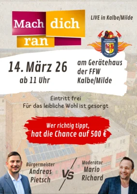 Veranstaltung: Mach dich ran! Sa 14.​03.​2026