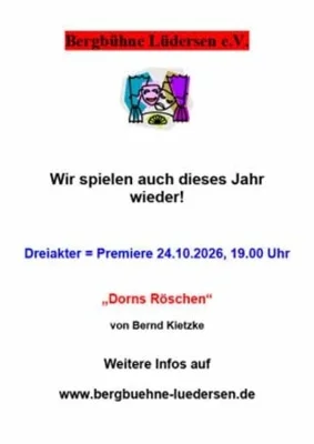 Ankündigung Bergbühne Lüdersen - Dorns Röschen
